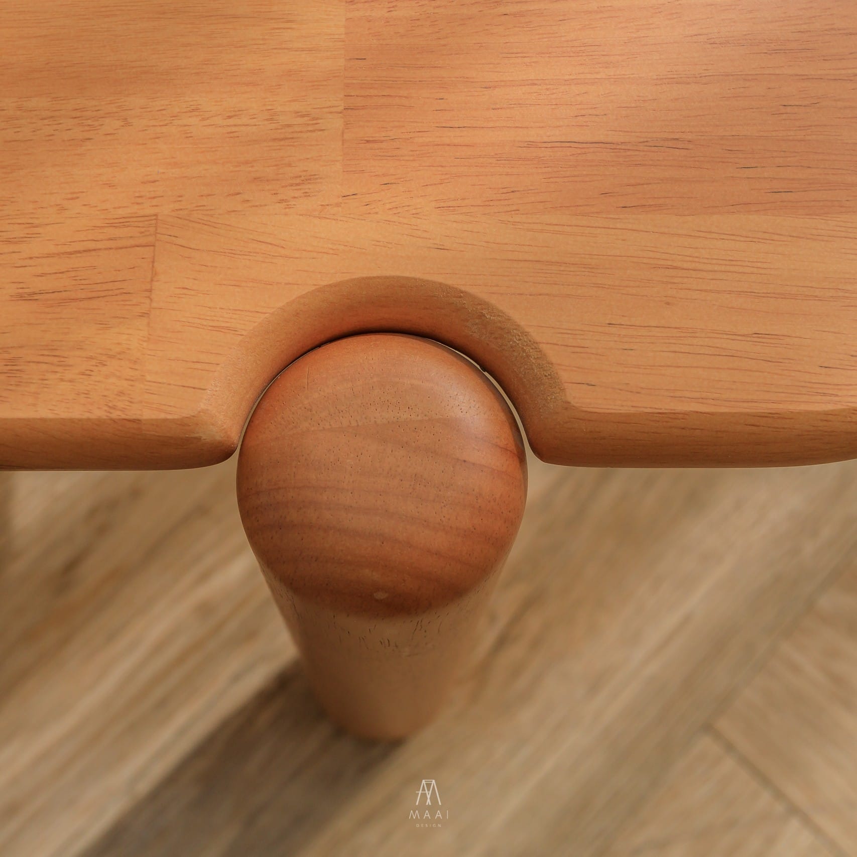 โต๊ะกลางไม้ยางพารา  MAAI DESIGN รุ่น CHUSHIN COFFEE TABLE สีโอ๊ค_2